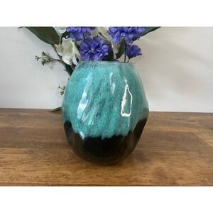 Vintage Evangeline Ware Canada Drip Glaze Vase Mid Century Canadian Pottery